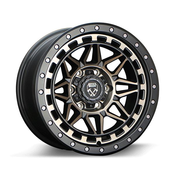 TKX WHEELS-T802-TINT - MATTE BLACK AND DARK TINT FACE
