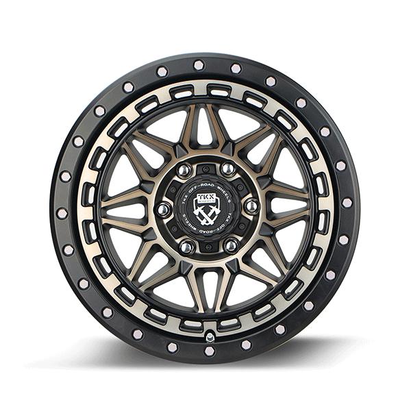 TKX WHEELS-T802-TINT - MATTE BLACK AND DARK TINT FACE