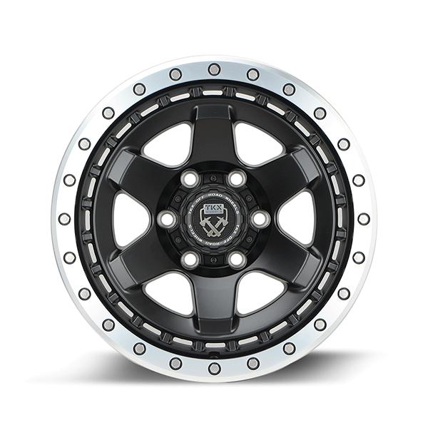 TKX WHEELS-T806RV - MATTE BLACK WITH POLISH EDGE AND RIVET EDGE