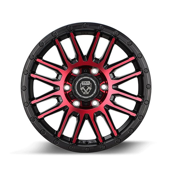 TKX WHEELS TF162RD - MATTE BLACK AND RED MACHINED FACE
